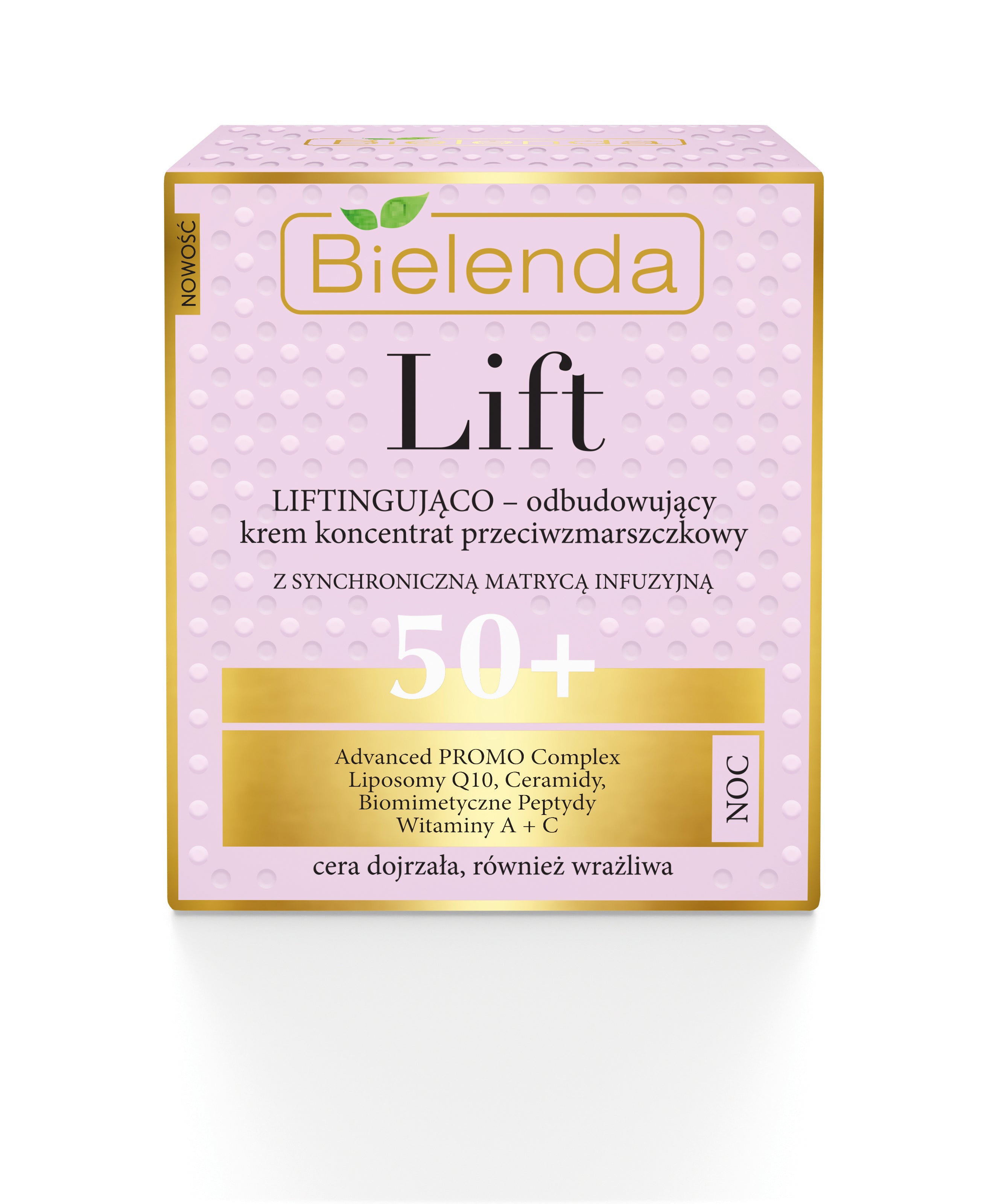Bielenda LIFT - liftingująco–odbudowujący krem – koncentrat przeciwzmarszczkowy 50+ NOC, poj. 50 ml