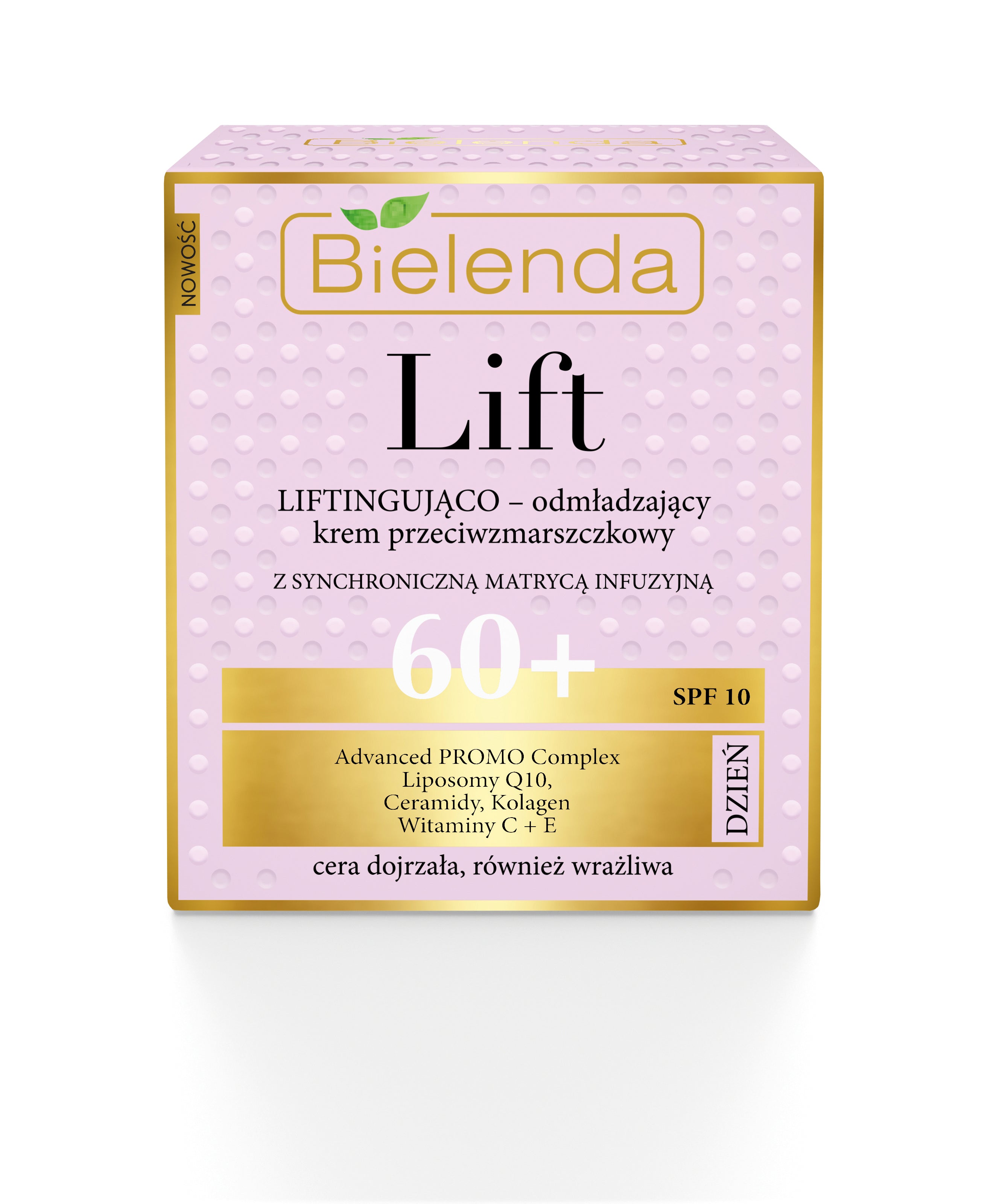 Bielenda LIFT - liftingująco–odmładzający krem przeciwzmarszczkowy 60+ DZIEŃ, SPF 10, poj. 50 ml