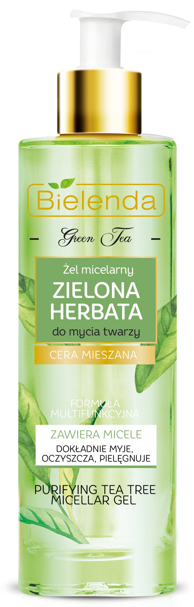 Bielenda GREEN TEA - Micellar gel for face wash, for combination skin, 200 ml