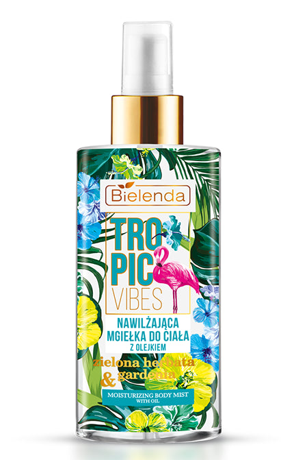 Bielenda TROPIC VIBES - nawilżająca mgiełka zapachowa z olejkiem ZIELONA HERBATA & GARDENIA, poj. 150 ml