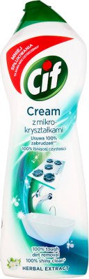 Cif - Cream z mikrokryształkami, mleczko do czyszczenia, herbal extract, poj. 780 g