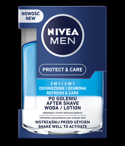 NIVEA Men Protect & Care - 2-in-1 aftershave for men, 100 ml
