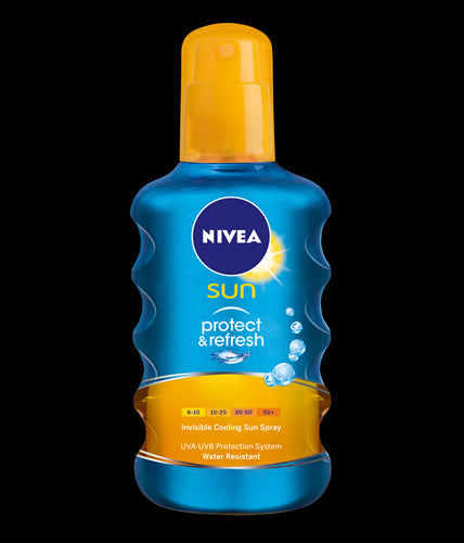 NIVEA Sun Protect & Refresh - przezroczysty spray do opalania SPF 30, wysoka ochrona, poj. 200 ml