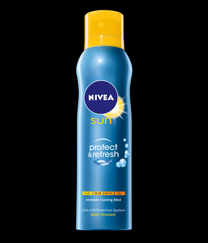 NIVEA Sun Protect & Refresh - chłodząca mgiełka do opalania w sprayu, SPF 20, średnia ochrona, poj. 200 ml