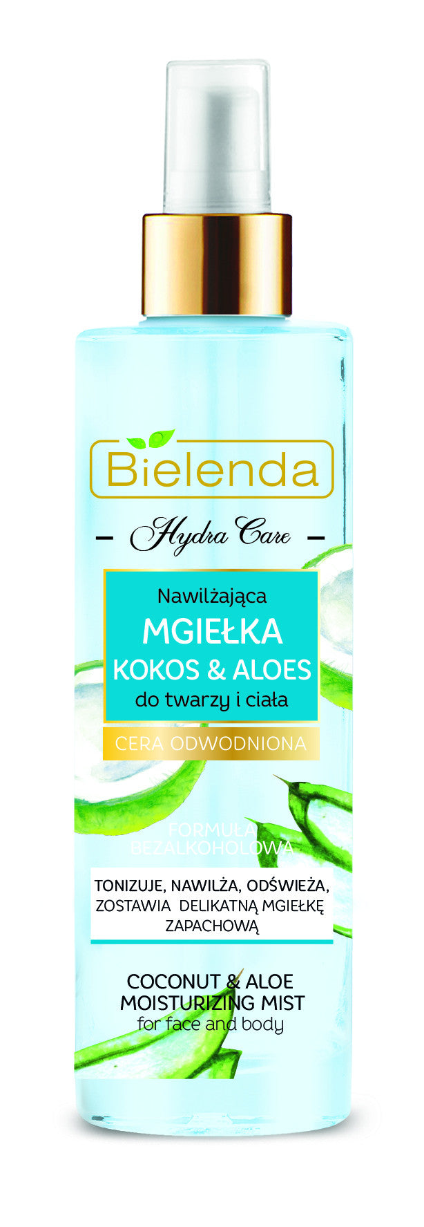 Bielenda HYDRA CARE - moisturizing mist for face and body Coconut & ALOES, capacity 200 ml