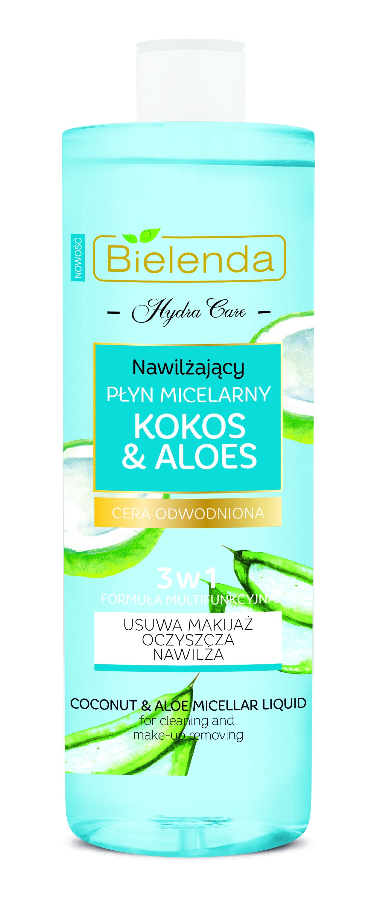 Bielenda HYDRA CARE - nawilżający płyn micelarny do demakijażu 3w1, poj. 500 ml