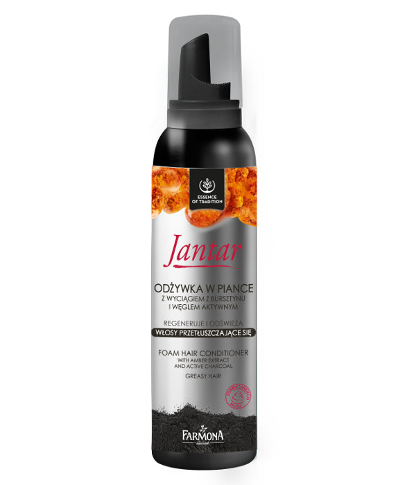 JANTAR - conditioner in the foam with activated charcoal for oily hair, volume 180 ml