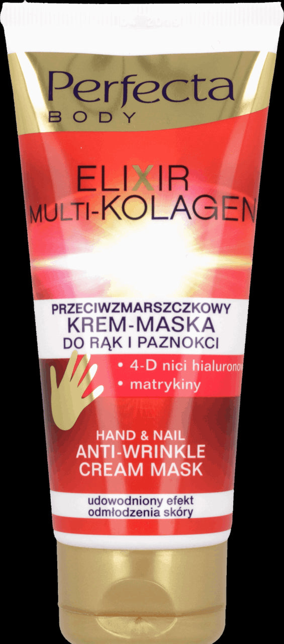 Perfecta Body Elixir Multi-Kolagen - przeciwzmarszczkowy krem-maska do rąk i paznokci, poj. 80 ml