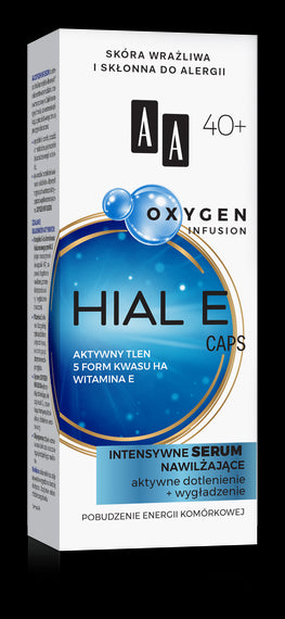 AA OXYGEN INFUSION - HIAL E CAPS, Intensive Hydrating Serum 40+, Volume 30 ml