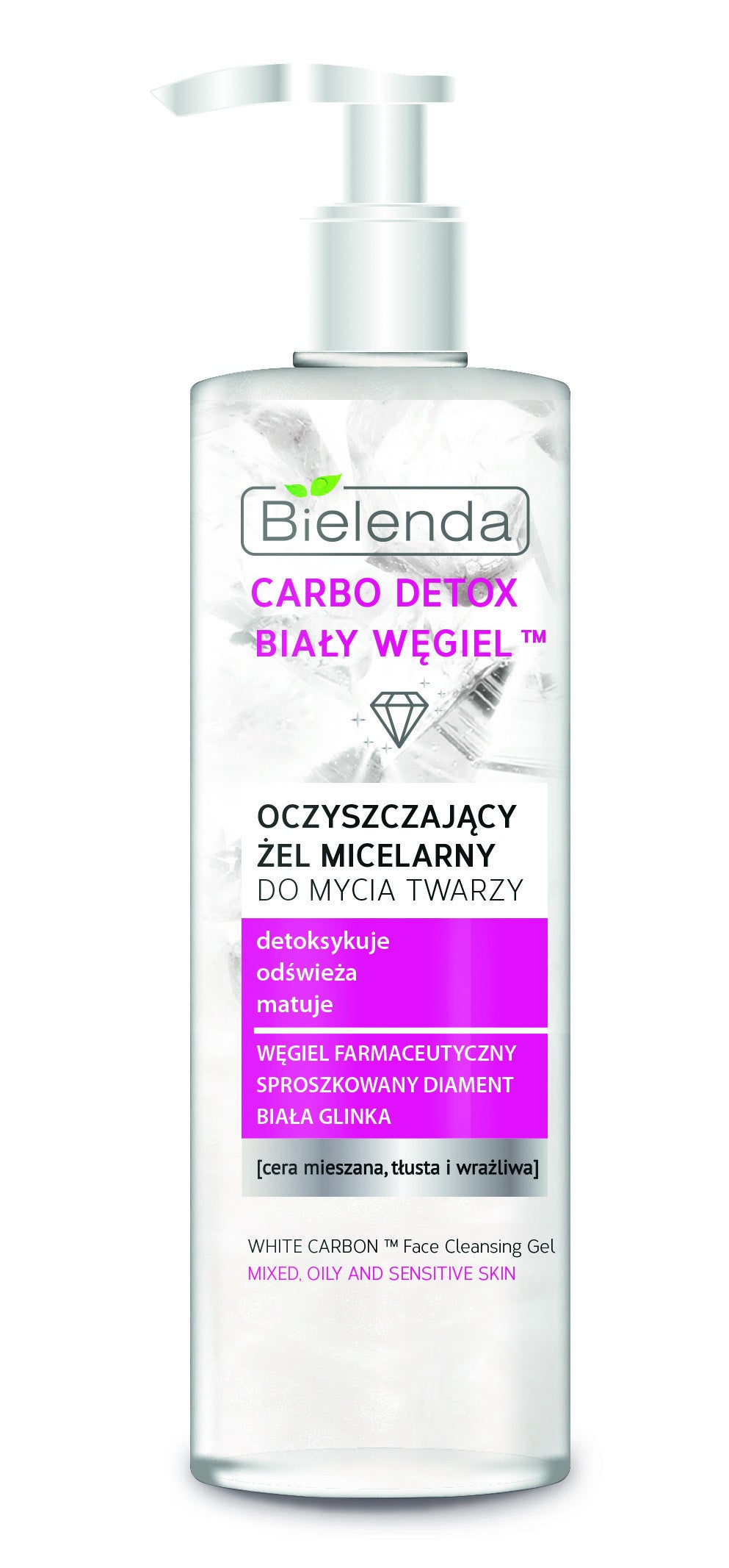 Bielenda CARBO DETOX BIAŁY WĘGIEL™ - żel micelarny do mycia twarzy, poj. 195 g