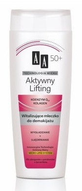 AA Technologia Wieku 50+ Aktywny Lifting - witalizujące mleczko do demakijażu, 200 ml