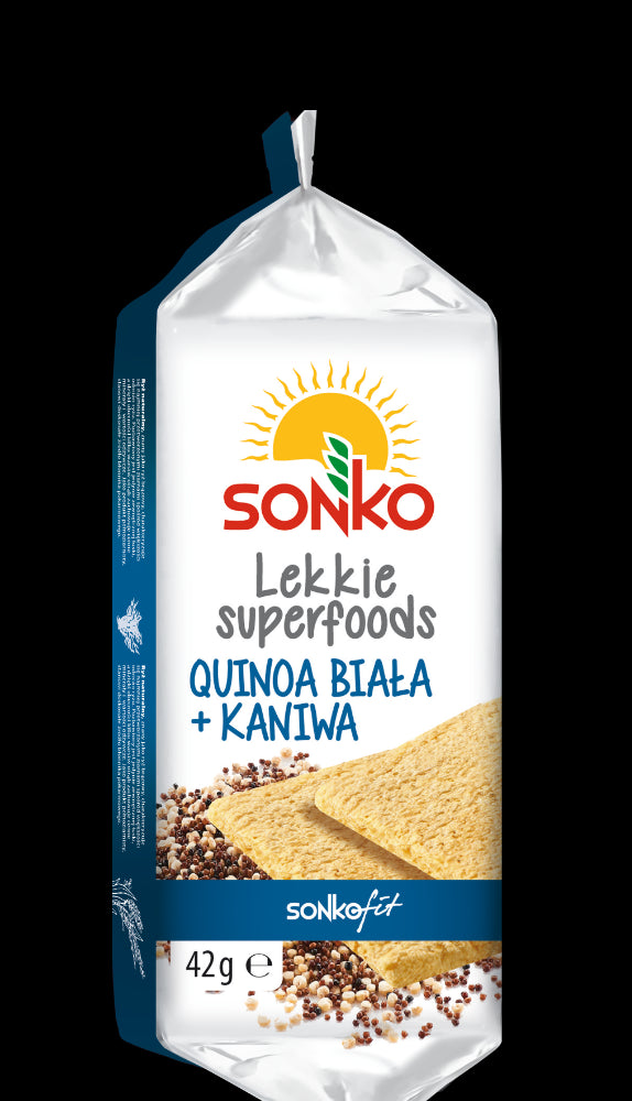 Sonko - pieczywo lekkie superfoods z quinoą białą i kaniwą, waga netto: 42 g