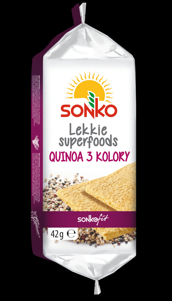 Sonko - pieczywo lekkie superfoods z quinoa 3 kolory, waga netto: 42 g