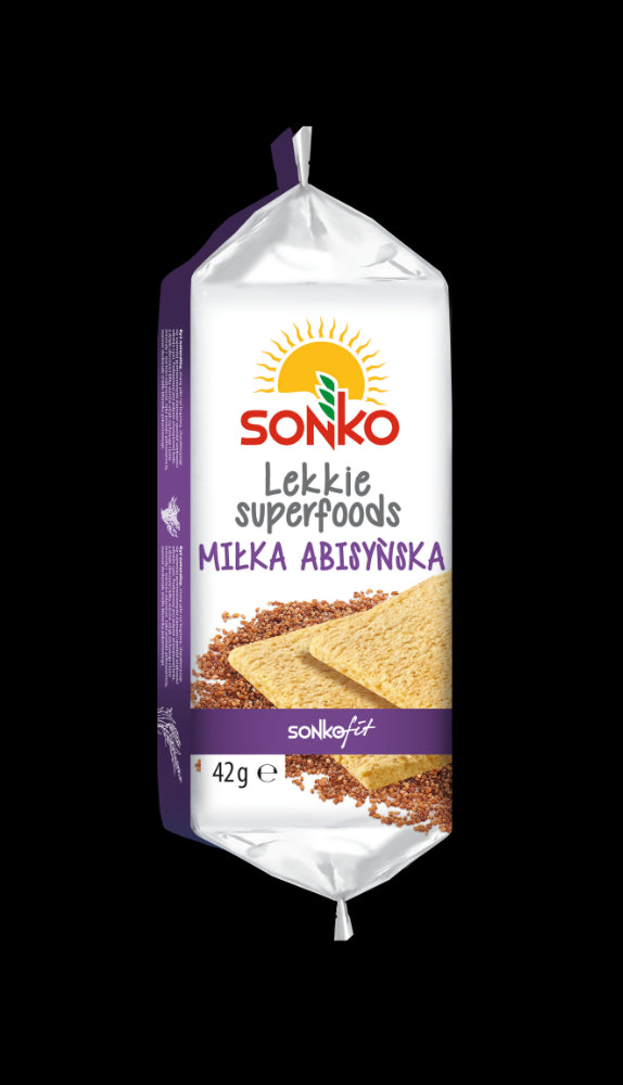 Sonko - pieczywo lekkie superfoods z miłką abisyńską, waga netto: 42 g