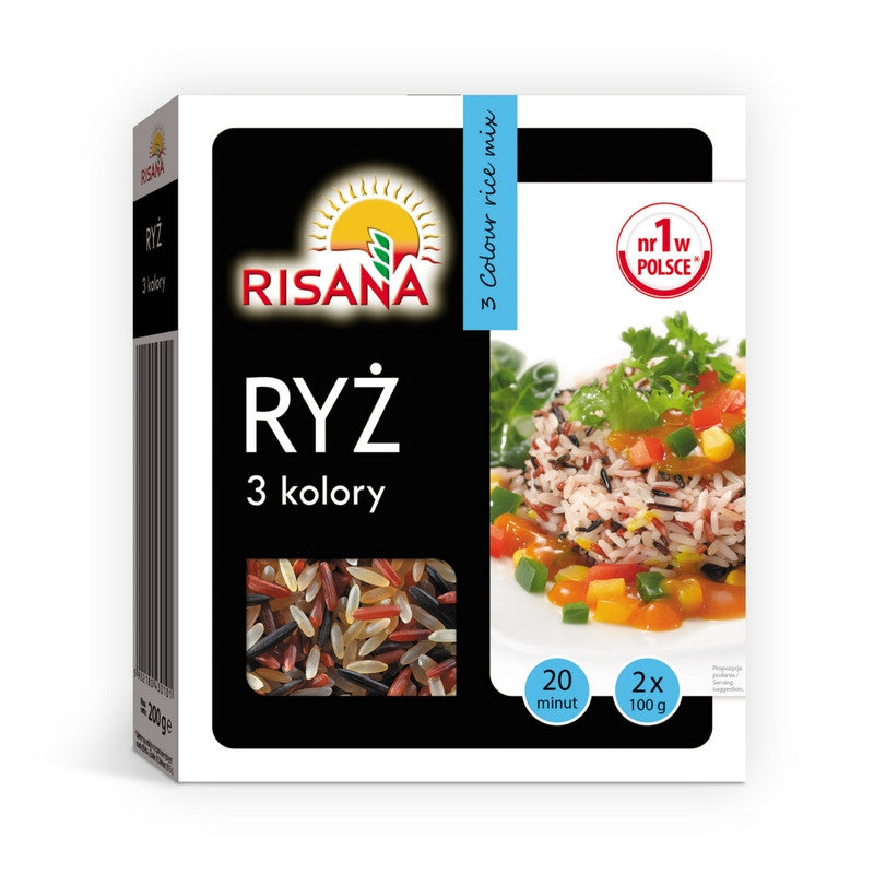 Risana - ryż 3 kolory, waga netto: 200 g