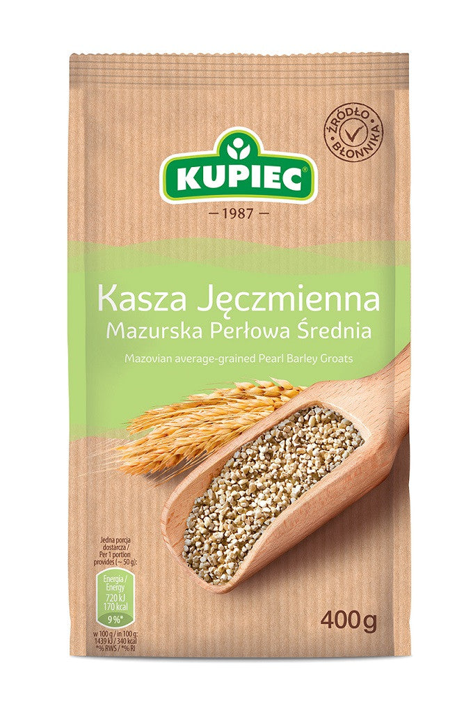 Kupiec - medium barley groats mazurska (foil), net weight: 400 g