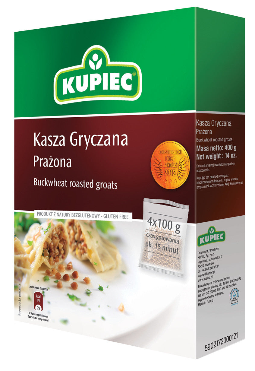 Kupiec - buckwheat groats (carton), net weight: 4 x 100 g