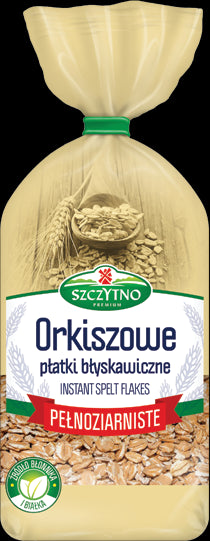 Szczytno Premium - spelt instant flakes, whole grain, net weight: 400 g