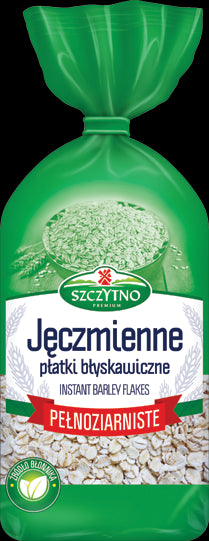 Szczytno Premium - instant barley flakes, whole grain, net weight: 400 g