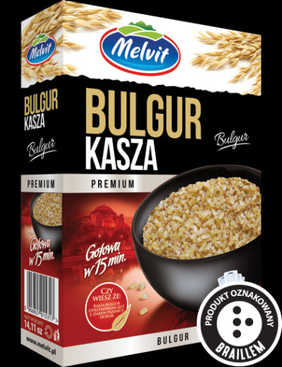 Melvit - kasza BULGUR premium, masa netto: 4 x 100 g