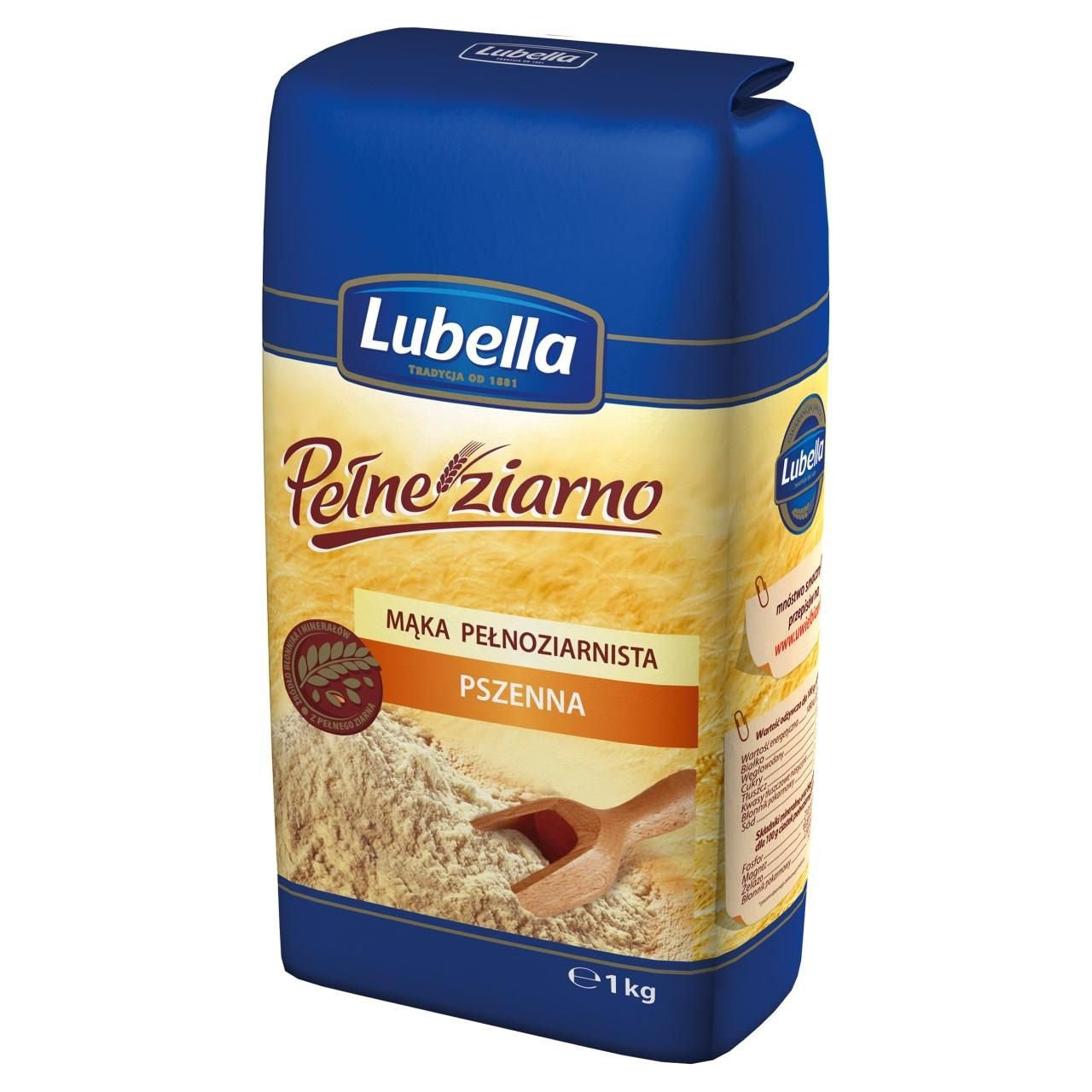 Lubella - Pełne Ziarno mąka pełnoziarnista pszenna, masa netto: 1 kg