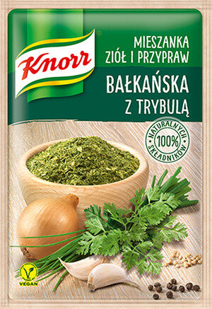 Knorr - Mieszanka ziół i przypraw, Bałkańska z trybulą, masa netto: 13 g