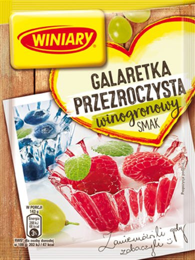 Winiary - Transparent jelly, grape flavour, net weight: 71 g
