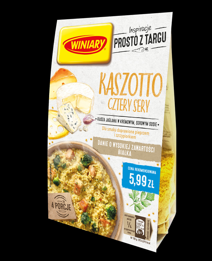 Winiary - Kaszotto cztery sery, kasza jaglana w kremowym, serowym sosie, masa netto: 239 g