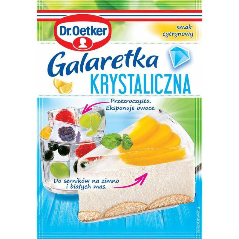 Dr. Oetker - crystallized jelly, lemon flavor, net weight: 77 g