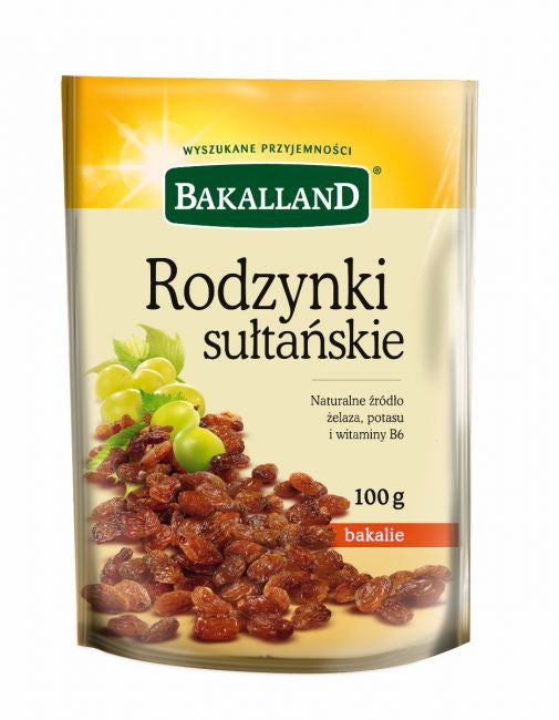 Bakalland - rodzynki sułtańskie, masa netto: 100 g