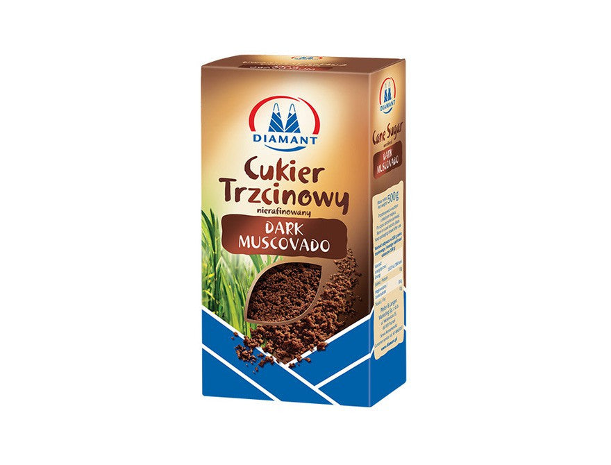 Diamant - Dark Muscovado, cukier trzcinowy nierafinowany, masa netto: 500 g