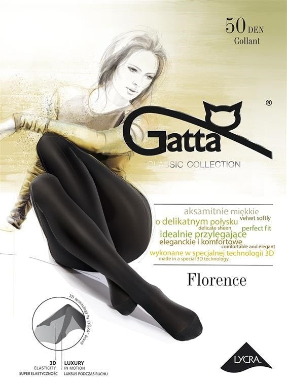 Semi Opaque Tights with Satin Shine - 50 denier - FLORENCE 50