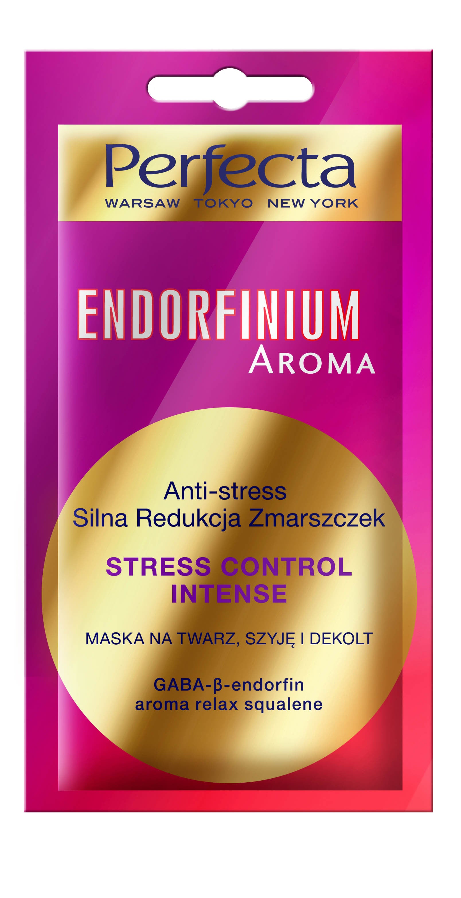 Perfecta ENDORFINIUM AROMA - face, neck and décolleté mask, ANTI-STRESS, STRONG REDUCTION OF REDARDS, capacity 8 ml