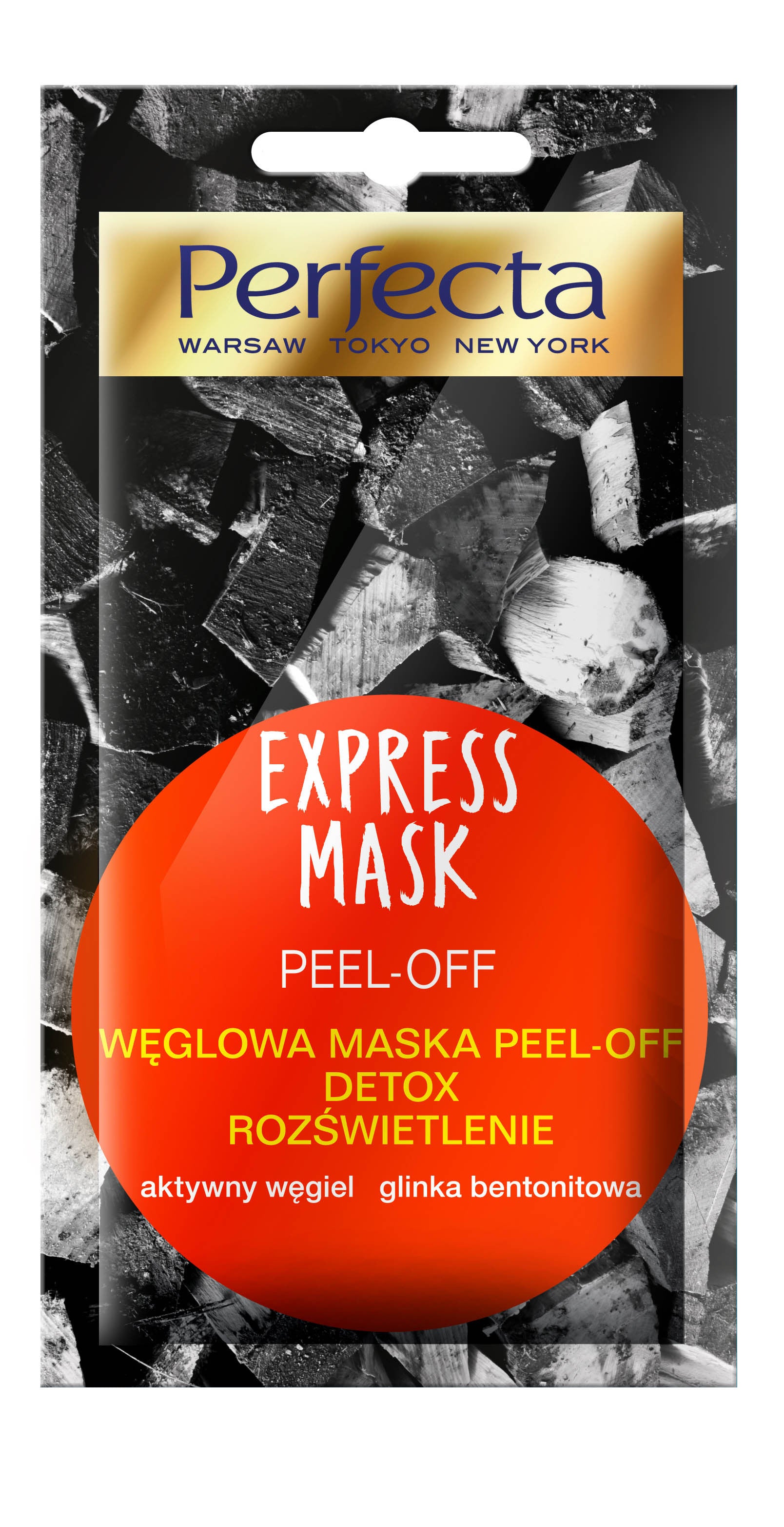 Perfecta Beauty EXPERSS MASK - PEEL-OFF, carbon-based PEEL-OFF mask, DETOX, BRIGHTENING, capacity 8 ml