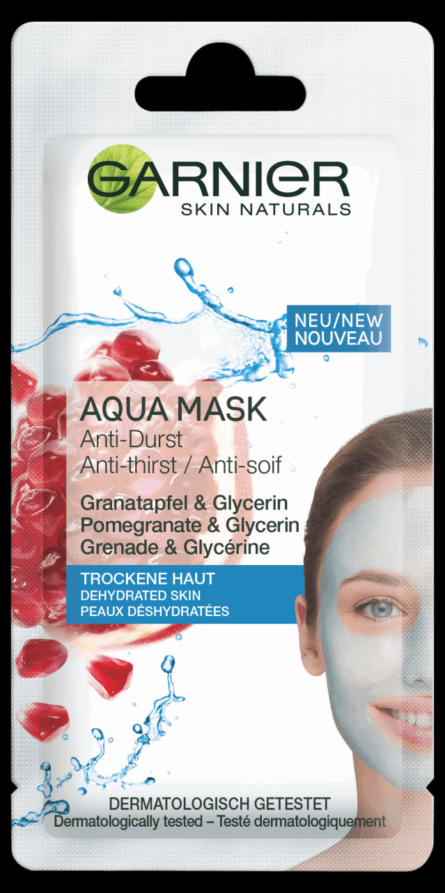 Garnier Skin Active - Aqua Mask, moisturizing mask for dehydrated skin, capacity 8 ml