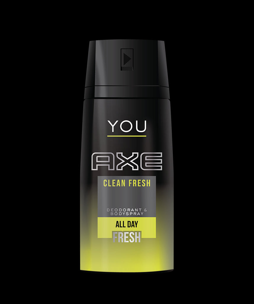 AXE - YOU, Clean Fresh All Day Fresh, dezodorant w sprayu dla mężczyzn, poj. 150 ml