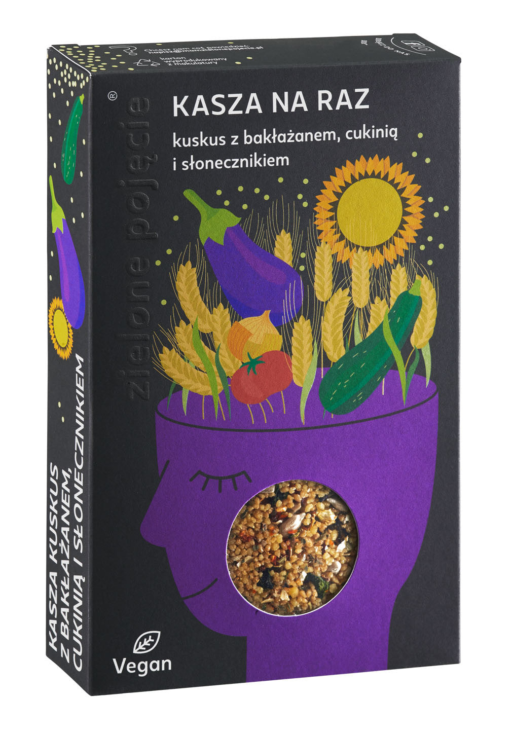 Zielone Pojęcie - Kasza Na Raz, kasza kuskus z bakłażanem, cukinią i słonecznikiem, masa netto: 100 g