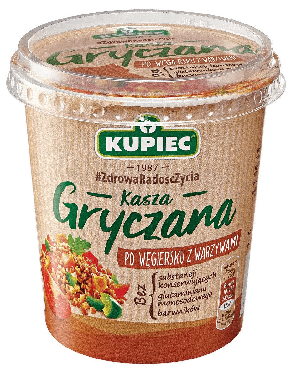 Kupiec Danie Lunchowe - kasza gryczana po węgiersku z warzywami, masa netto: 70 g