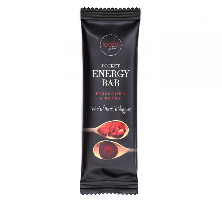 Foods by Ann, Pocket Energy Bar - Truskawka & Burak, masa netto: 35 g