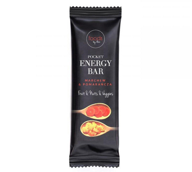 Foods by Ann, Pocket Energy Bar - Marchew & Pomarańcza, waga: 35 g