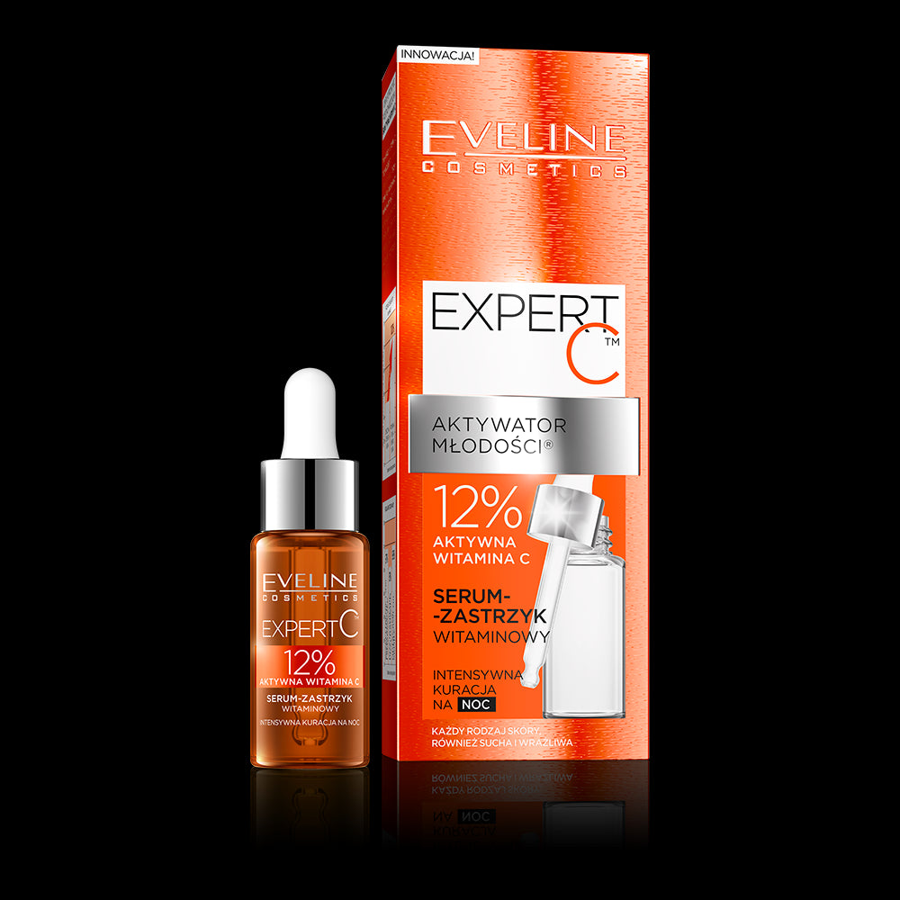 Eveline Expert C - Youth Activator, vitamin-infused overnight serum, 12% active vitamin C, capacity 18 ml