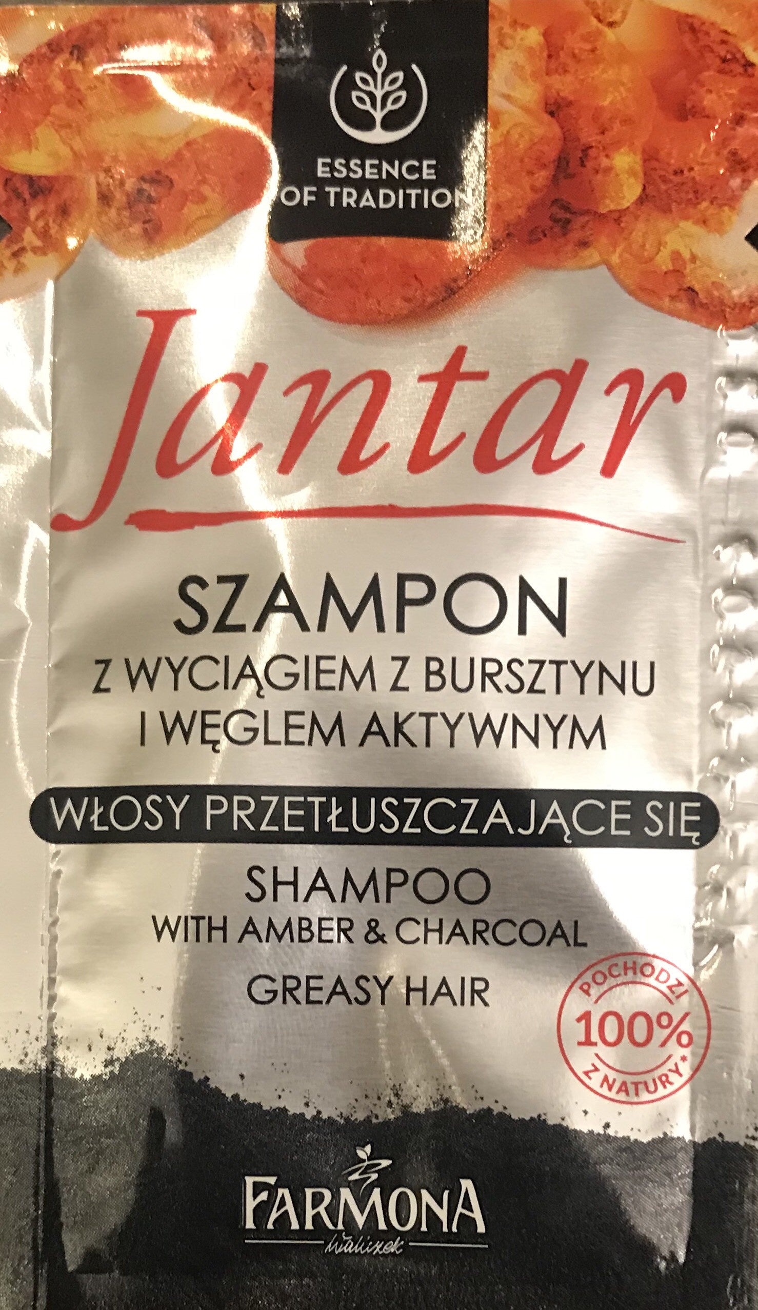 Jantar - Detoxifying shampoo with amber extract and activated charcoal for greasy hair *** TESTER ***