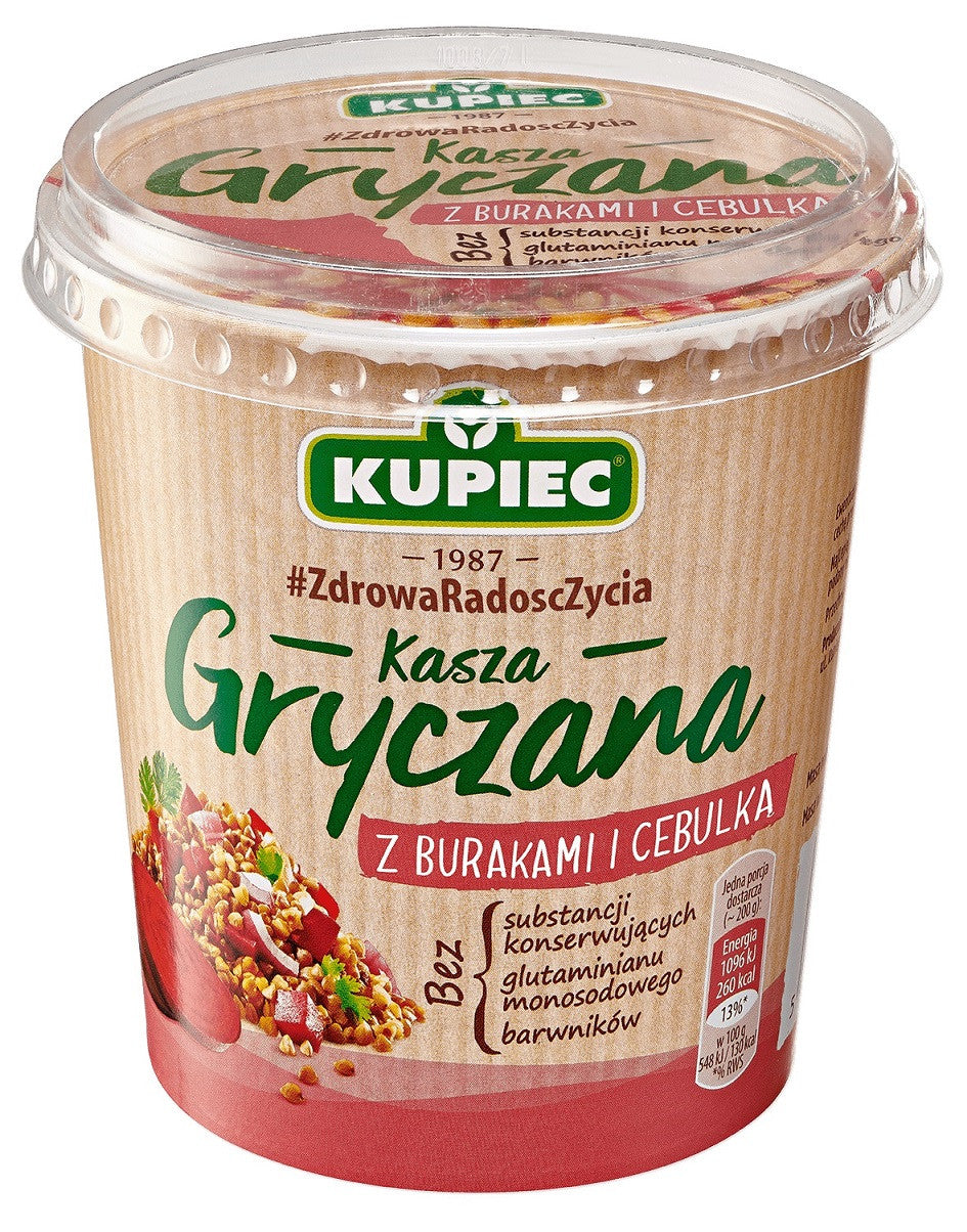 Kupiec Danie Lunchowe - kasza gryczana z burakami i cebulą, masa netto: 70 g