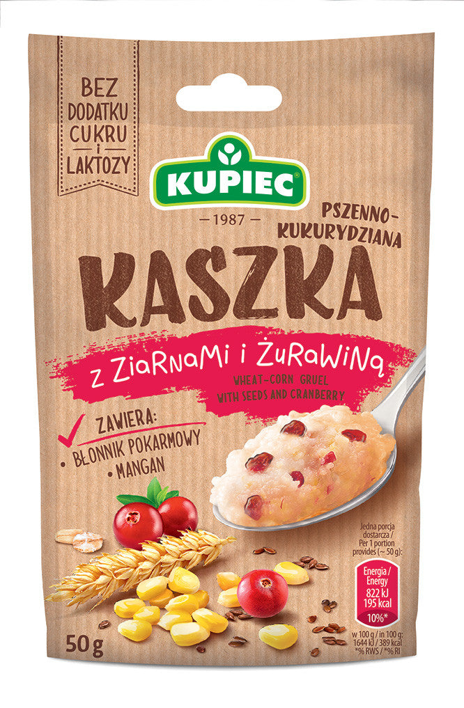 Kupiec - kaszka z ziarnami i żurawiną, masa: 50 g