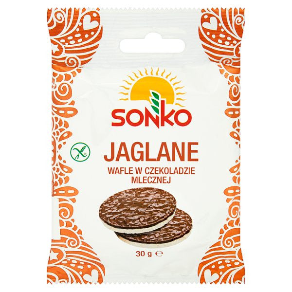Sonko - wafle jaglane w czekoladzie mlecznej, masa: 30 g