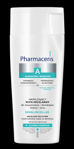 Pharmaceris A, Alergiczna - nawilżający płyn micelarny do oczyszczania i demakijażu twarzy i oczu SENSI-MICELLAR, poj.: 200 ml