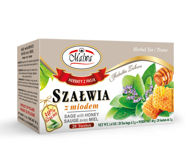 Malwa - szałwia z miodem, poj. 20 torebek x 2 g