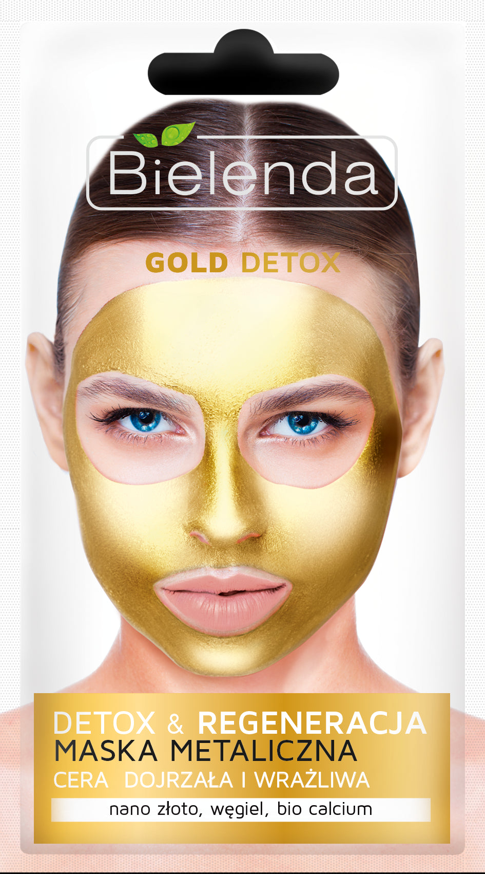 Bielenda GOLD DETOX - detoxifying metallic mask for mature and sensitive skin, 8 g capacity