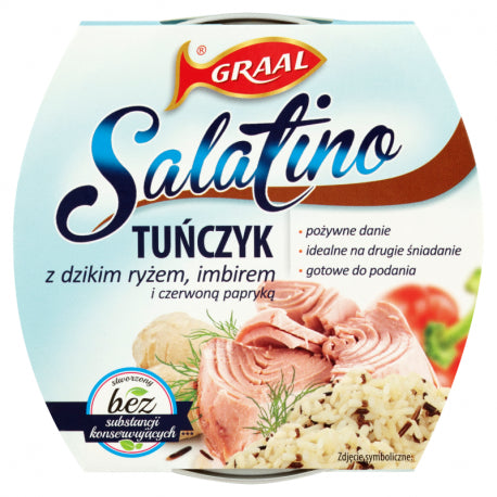 Graal Salatino - tuńczyk z dzikim ryżem imbirem i czerwoną papryką, masa netto: 160 g