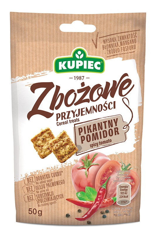 Kupiec - Zbożowe przyjemności pikantny pomidor, masa netto: 50 g